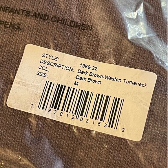 Ser.O.Ya Mens / Unisex Weston Turtleneck in Dark Brown Size Medium NWT - Picture 6 of 7